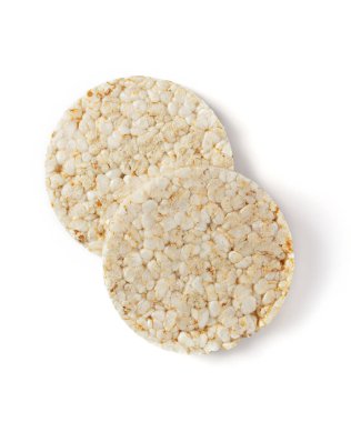 pirinç ekmek üzerinde beyaz izole