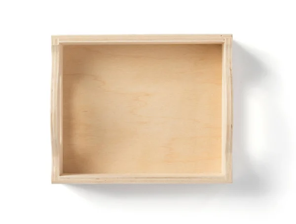 白地に隔離された木箱 — ストック写真