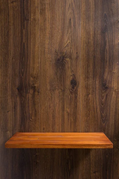 木制背景墙搁板 — 图库照片