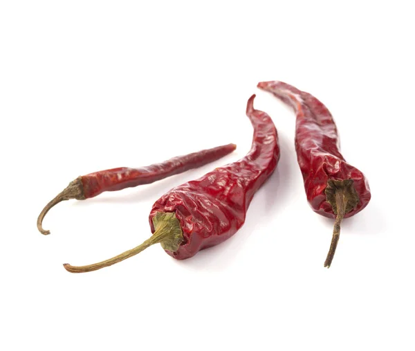 Dried pepper chili on white background — Stock Photo, Image