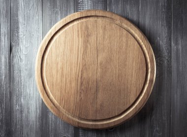 Pizza kesme tahtası, rustik arka plan
