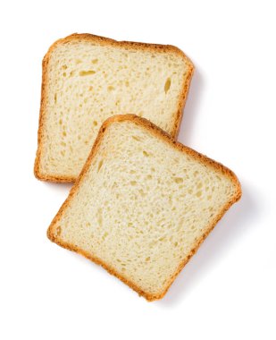 Dilimlenmiş ekmek üzerine beyaz izole 