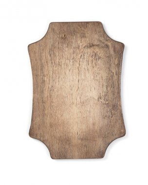 Ahşap işareti Isolated beyaz üzerinde kurulu.