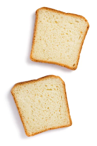 Pan rebanado aislado en blanco — Foto de Stock