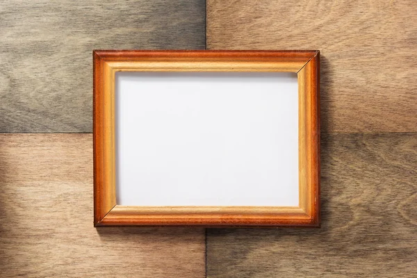 Photo picture frame at wood — Stock Photo, Image