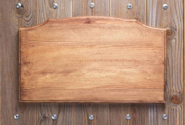 Letrero de madera en la pared — Foto de Stock