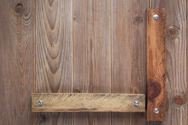 Wooden background as texture surface with screws — Stock Photo, Image