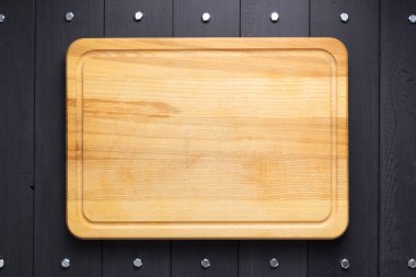 rustik ahşap tahta arka planda kesme tahtası