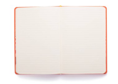 beyaz arkaplanda not defteri ya da defter kağıdı