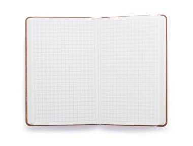 beyaz arkaplanda not defteri ya da defter kağıdı