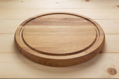 rustik ahşap tahta arka planda pizza kesme tahtası