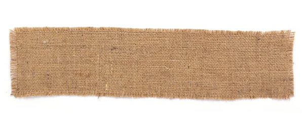 Burlap hessian sacking texture  at white background — 스톡 사진