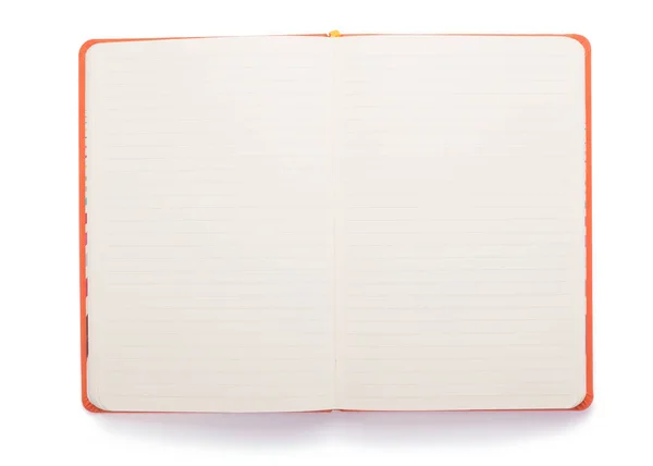 Bloc-notes ou papier pour ordinateur portable sur fond blanc — Photo