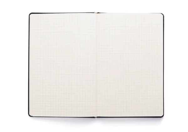白色背景的笔记本或笔记本纸 — 图库照片