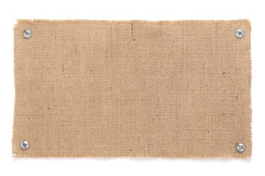 burlap hessian sacking texture  at white background  clipart