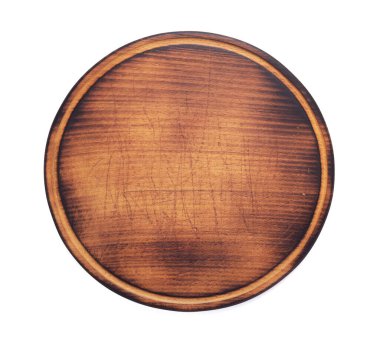 Pizza kesme tahtası beyaz arkaplanda izole edildi