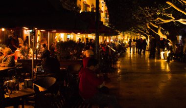 Meksika şehrin güzel gece görünümü