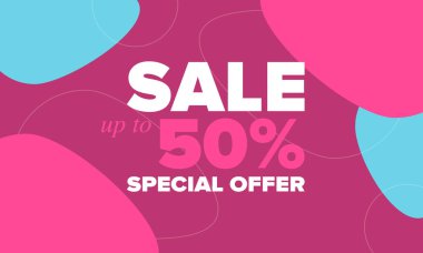 Satış afişi. Özel tatil teklifi, indirim rozeti. Süper sezon anlaşması. Mega satışı. Moda mağazasının yaratıcı reklamı. Alışveriş şablonu. Terfi afişi. Düz biçim arkaplanı