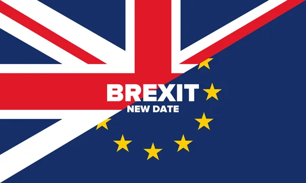 Affiche Brexit Royaume Uni Quittant Crise Dans Les Relations Entre — Image vectorielle