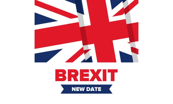 Affiche Brexit Royaume Uni Quittant Crise Dans Les Relations Entre — Image vectorielle