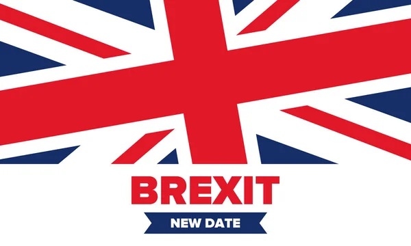 Affiche Brexit Royaume Uni Quittant Crise Dans Les Relations Entre — Image vectorielle