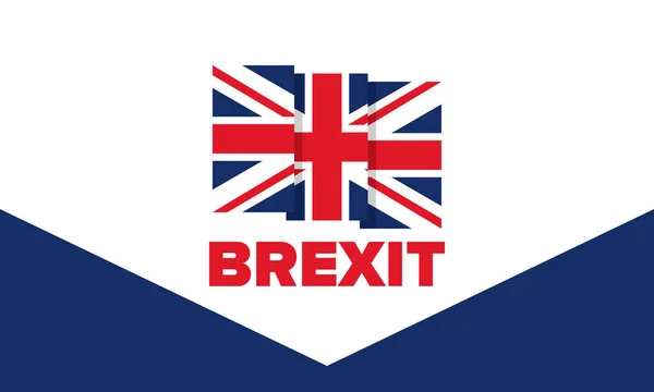 Affiche Brexit Royaume Uni Quittant Crise Dans Les Relations Entre — Image vectorielle