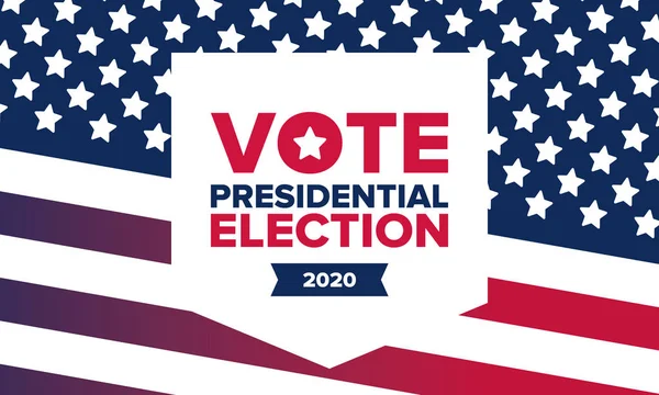 Elnöki Választás 2020 Egyesült Államokban Szavazások Napja November Választások Hazafias — Stock Vector