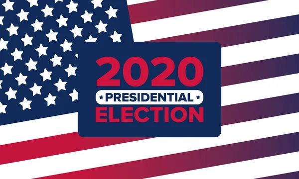 Election Présidentielle 2020 Aux États Unis Jour Vote Novembre Élections — Image vectorielle