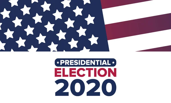 Elecciones Presidenciales 2020 Estados Unidos Día Votación Noviembre Elecciones Estadounidenses — Vector de stock