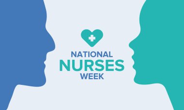 National Nurses Week. Celebrated annual in May in United States. In honor of the doctors. Medical concept. Care and health. Poster, card, banner and background. Vector illustration clipart