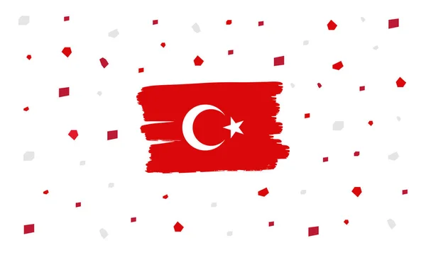 Día República Turquía Fiesta Nacional Feliz Celebrada Anualmente Octubre Bandera — Archivo Imágenes Vectoriales