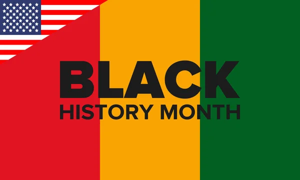 Mois Histoire Des Noirs Histoire Afro Américaine Célébré Annuellement Février — Image vectorielle