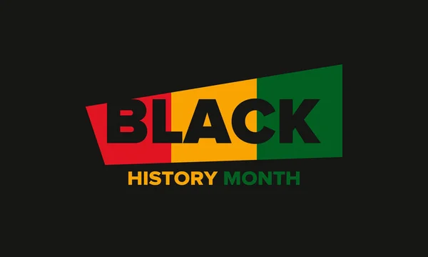 Bulan Sejarah Hitam Sejarah Afrika Amerika Perayaan Tahunan Pada Bulan - Stok Vektor