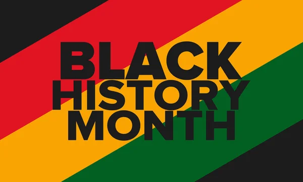 Monat Der Schwarzen Geschichte Afroamerikanische Geschichte Jährlich Gefeiert Februar Den — Stockvektor