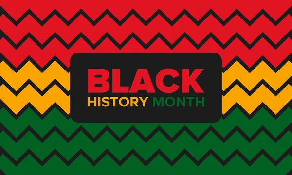 Mese Della Storia Nera Storia Afroamericana Celebrato Ogni Anno Febbraio — Vettoriale Stock