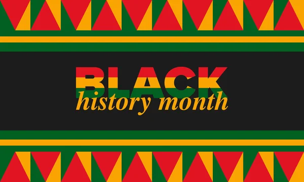 Mes Historia Negra African American History Celebrado Anual Febrero Estados — Vector de stock