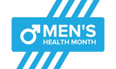 Haziran 'da Ulusal Erkek Sağlığı Ayı. Sağlık eğitimi programı. Amerika 'da yıllık kutlama. Tıbbi konsept. Bakım ve sağlık. Poster, kart, afiş ve geçmiş. Vektör illüstrasyonu