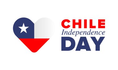 Şili Bağımsızlık Günü. Mutlu bayramlar Patrias. Özgürlük günü. Yıllığı 18 Eylül 'de kutlayın. Şili bayrağı. Vatansever Şili tasarımı. Poster, kart, afiş, şablon, geçmiş. Vektör