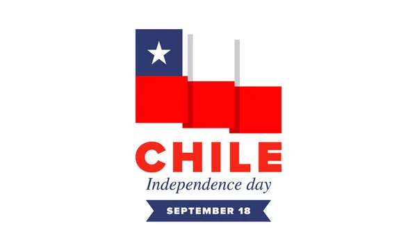 Día Independencia Chile Felices Fiestas Patrias Nacionales Día Libertad Celebrar — Archivo Imágenes Vectoriales