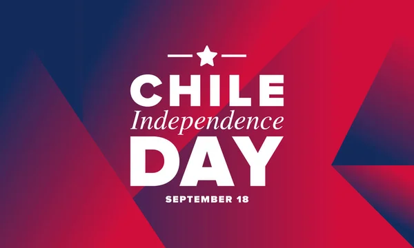 Dia Independência Chile Feliz Feriado Nacional Fiestas Patrias Dia Liberdade — Vetor de Stock