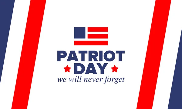 Patriot Day United States Celebrate Annual September Never Forget Remember — Stock Vector