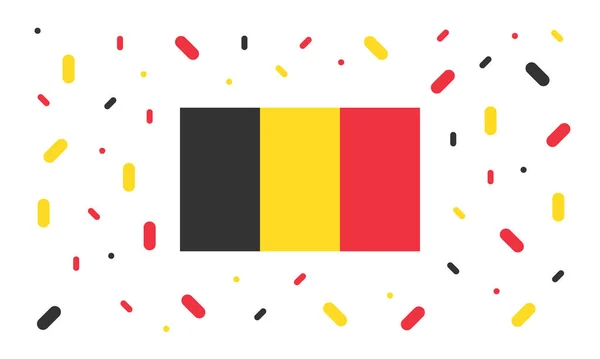 Belga Nemzeti Nap Belgium Függetlenség Napja Éves Nyaralás Belgiumban Július — Stock Vector