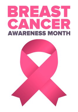 Meme Kanseri Farkındalığı Ayı. Pembe Ekim. Pembe kurdele. Kadın sağlık hizmetleri. Yıllık kutlama. Sağlık konsepti. Kız dayanışması. Kanseri önleme. Kadın hastalıkları. Poster, afiş ve arkaplan. Vektör