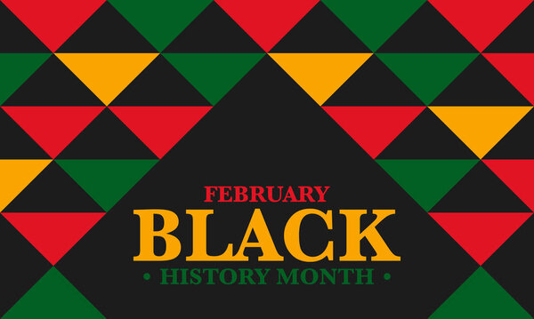 Black History Month. African American History. Celebrated annual. In February in United States and Canada. In October in Great Britain. Poster, card, banner, background. Vector illustration