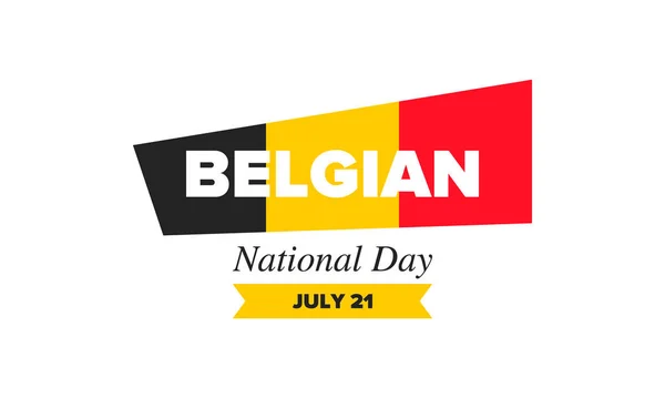 Belgian National Day Belgium Independence Day Annual Holiday Belgium Celebrated — Stock Vector