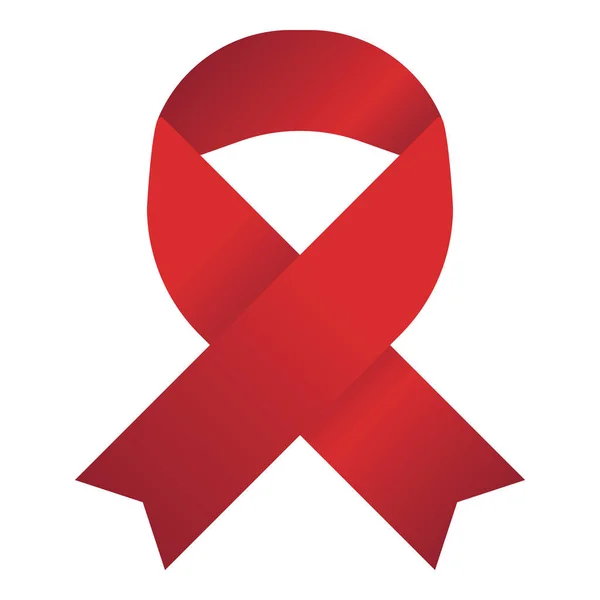 World Aids Day Red Ribbon Symbol Awareness Prevention Hiv Medical — Stock Vector