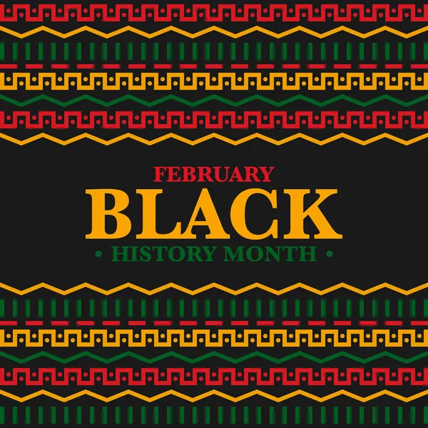 Siyahların Tarihi Ayı Afrikalı Amerikan Tarihi Yıllık Kutlama Şubat Amerika — Stok Vektör