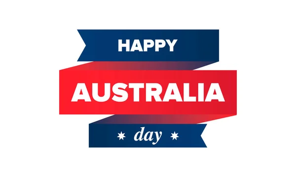 День Австралии Национальный Счастливый Праздник Отмечается Ежегодно Января Австралийский Флаг — стоковый вектор