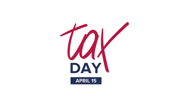 Национальный День Налогов Плакат Надписью Руки Сша День Налоговые Декларации — стоковый вектор