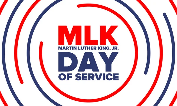 Día Servicio Mlk Honor Martin Luther King Celebrado Anualmente Estados — Vector de stock